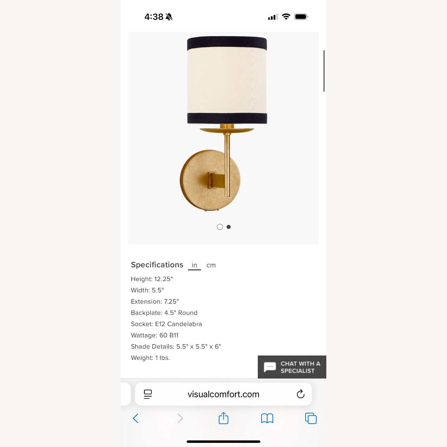 Visual Comfort Kate Spade Walker Wall Sconce - image-2