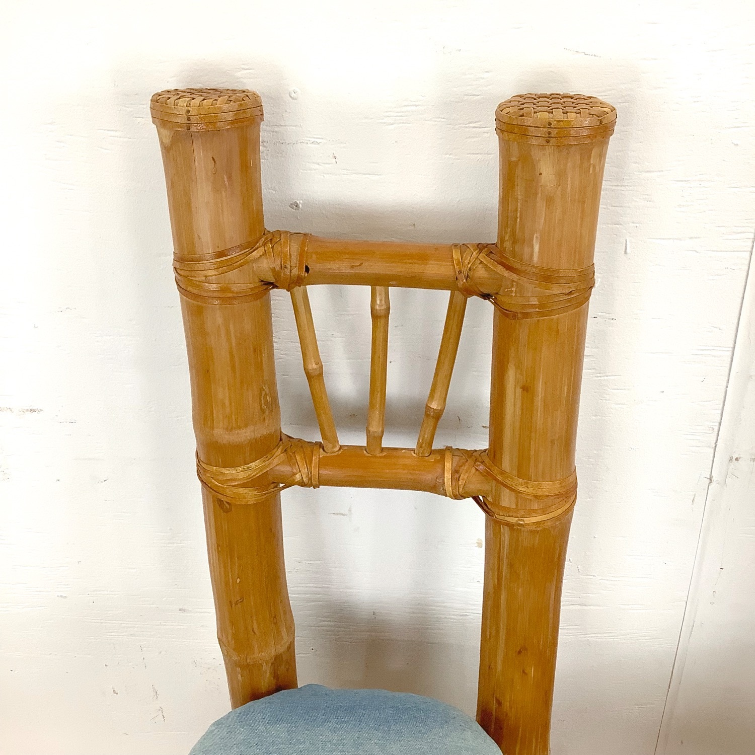 Pair Highback Bamboo Side Chairs - image-20