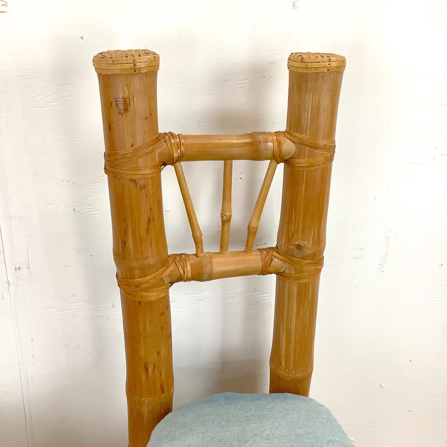 Pair Highback Bamboo Side Chairs - image-21