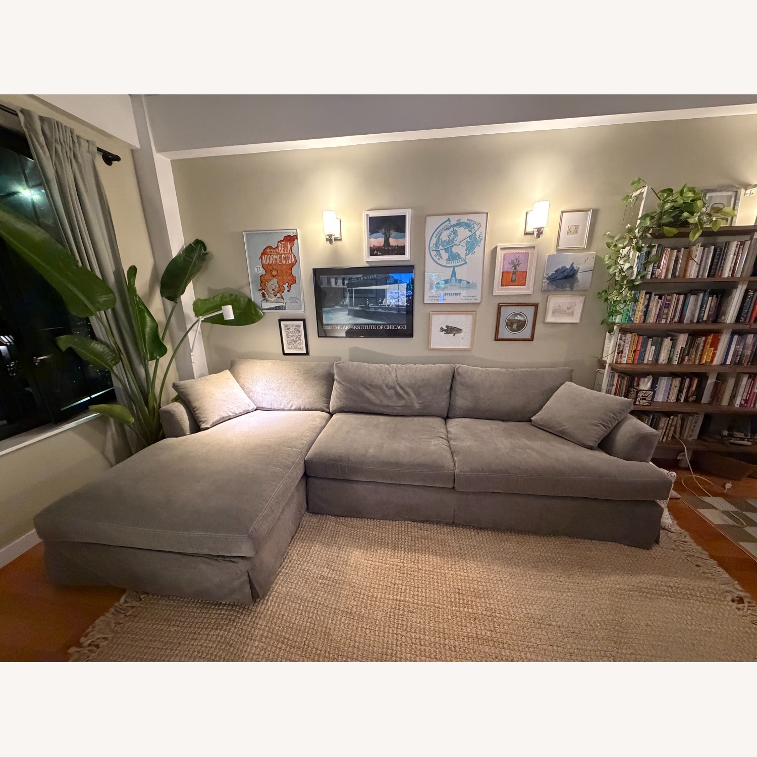 ABC Carpet and Home Dark Gray 3+ Piece Sectional - image-1