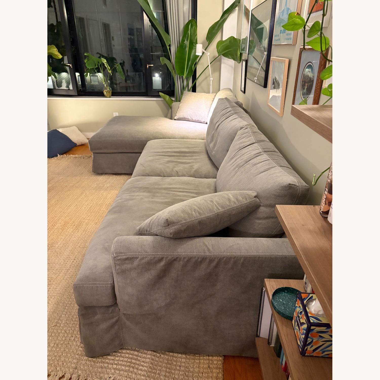 ABC Carpet and Home Dark Gray 3+ Piece Sectional - image-3