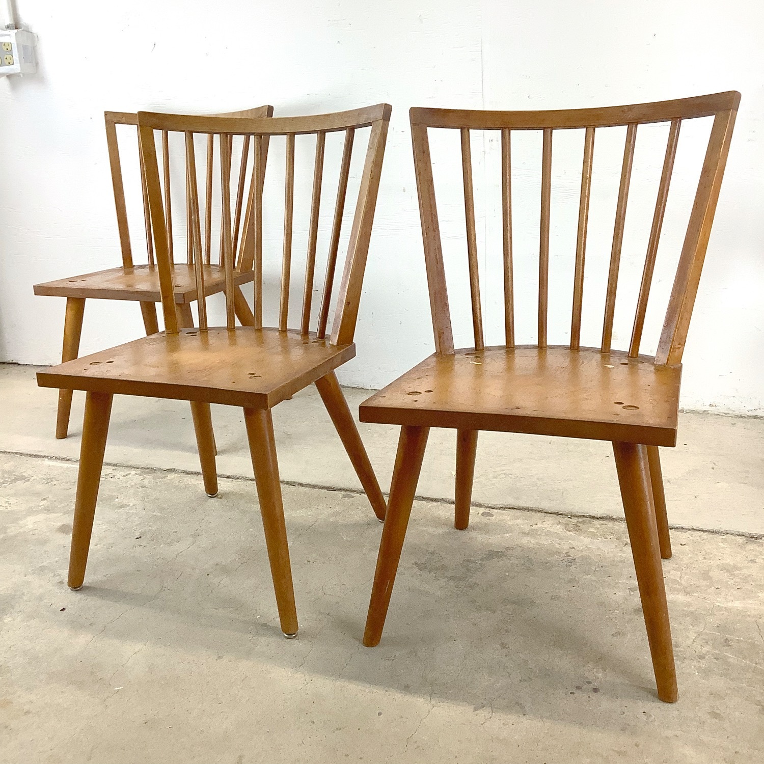 Mid-Century Dining Chairs Set Four - image-3