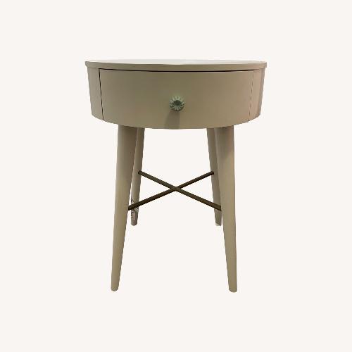 Used West Elm White Lacquer Nightstand 18” for sale on AptDeco