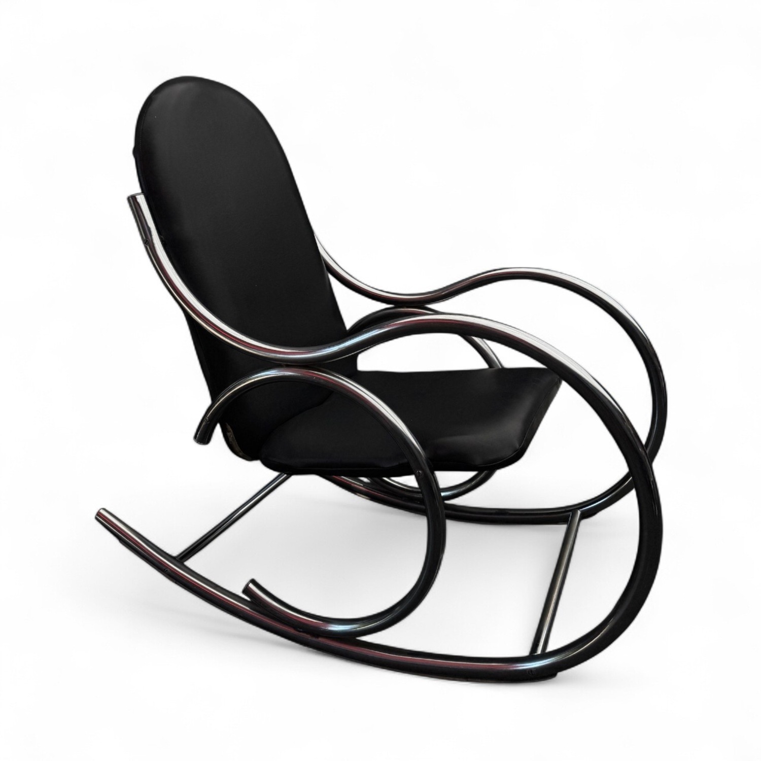 Vintage Milo Baughmagn Black Armchair - image-1