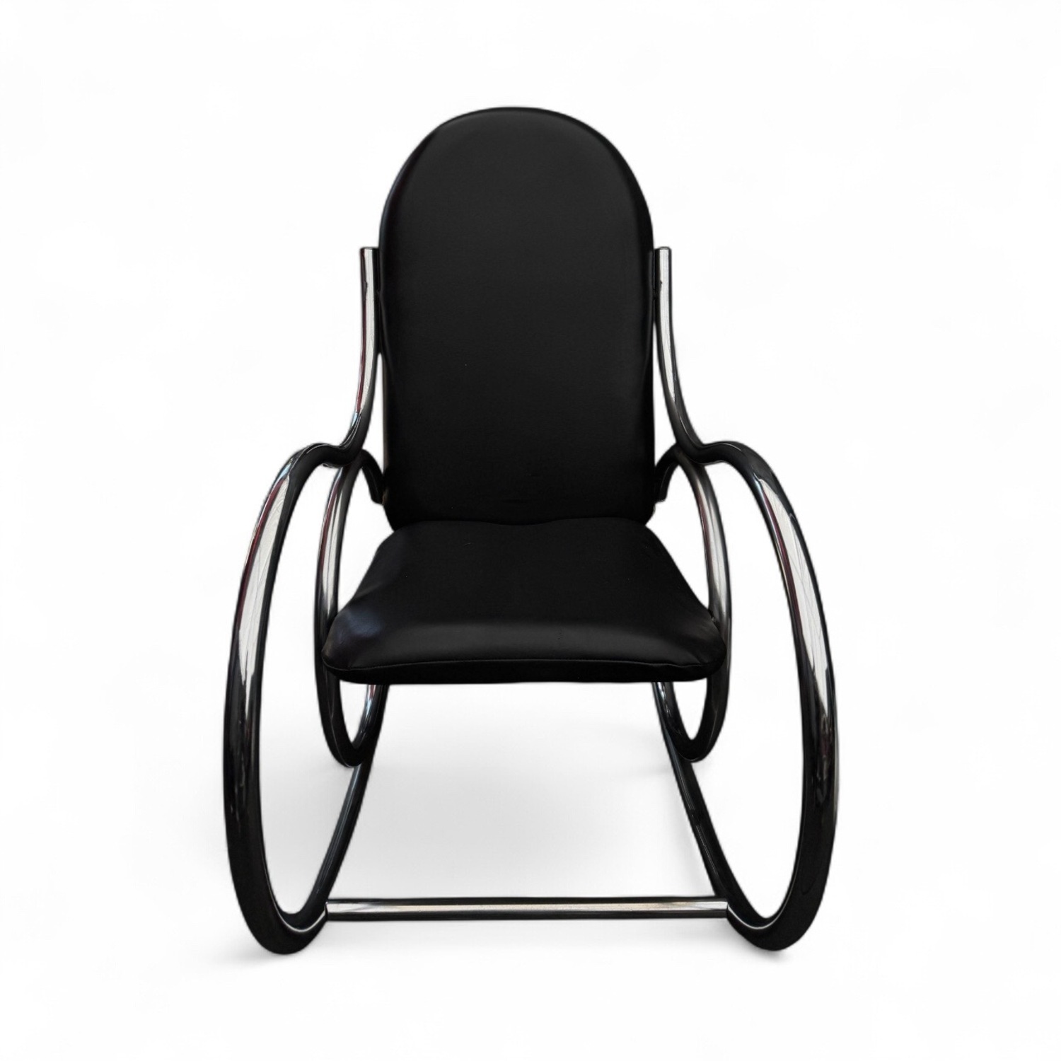 Vintage Milo Baughmagn Black Armchair - image-3