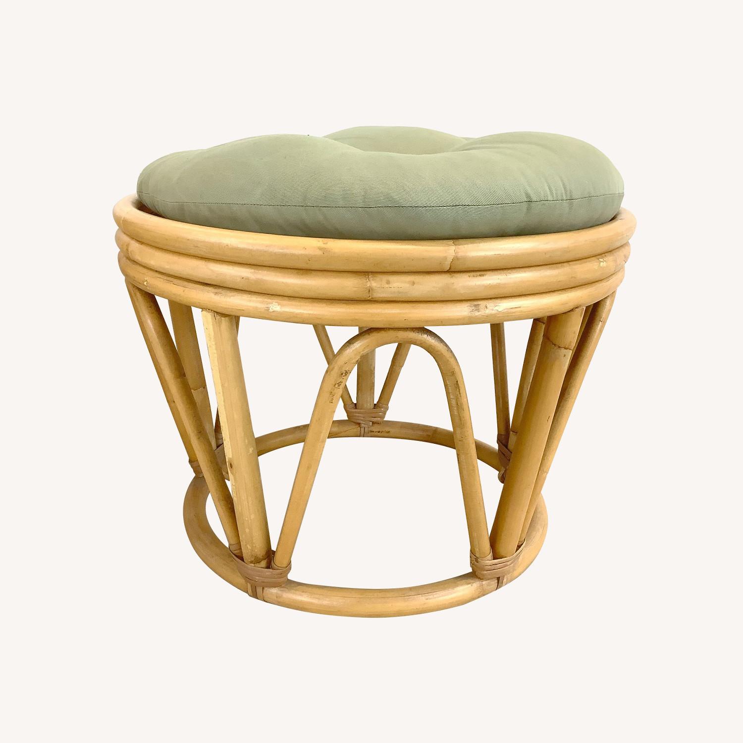 Vintage Rattan Footstools - image-0