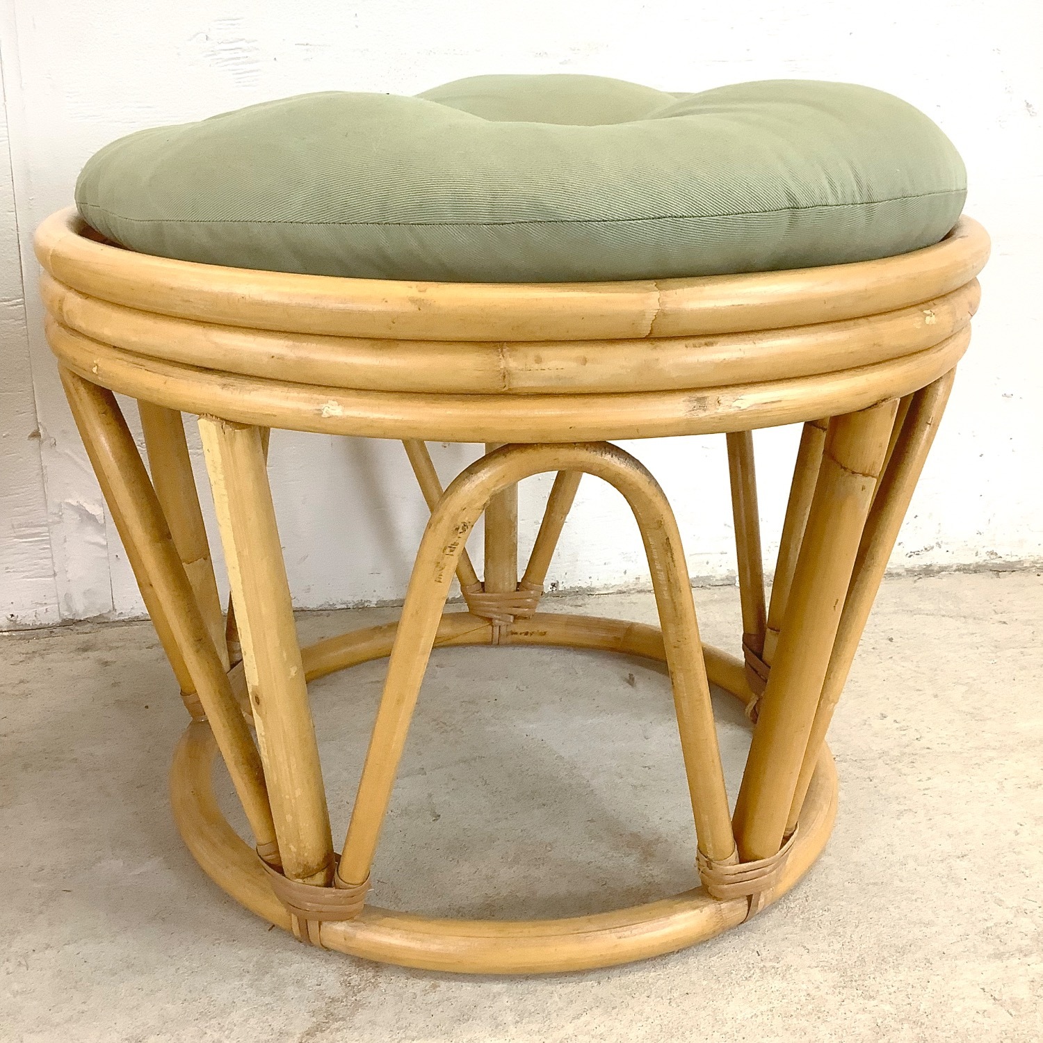 Vintage Rattan Footstools - image-9