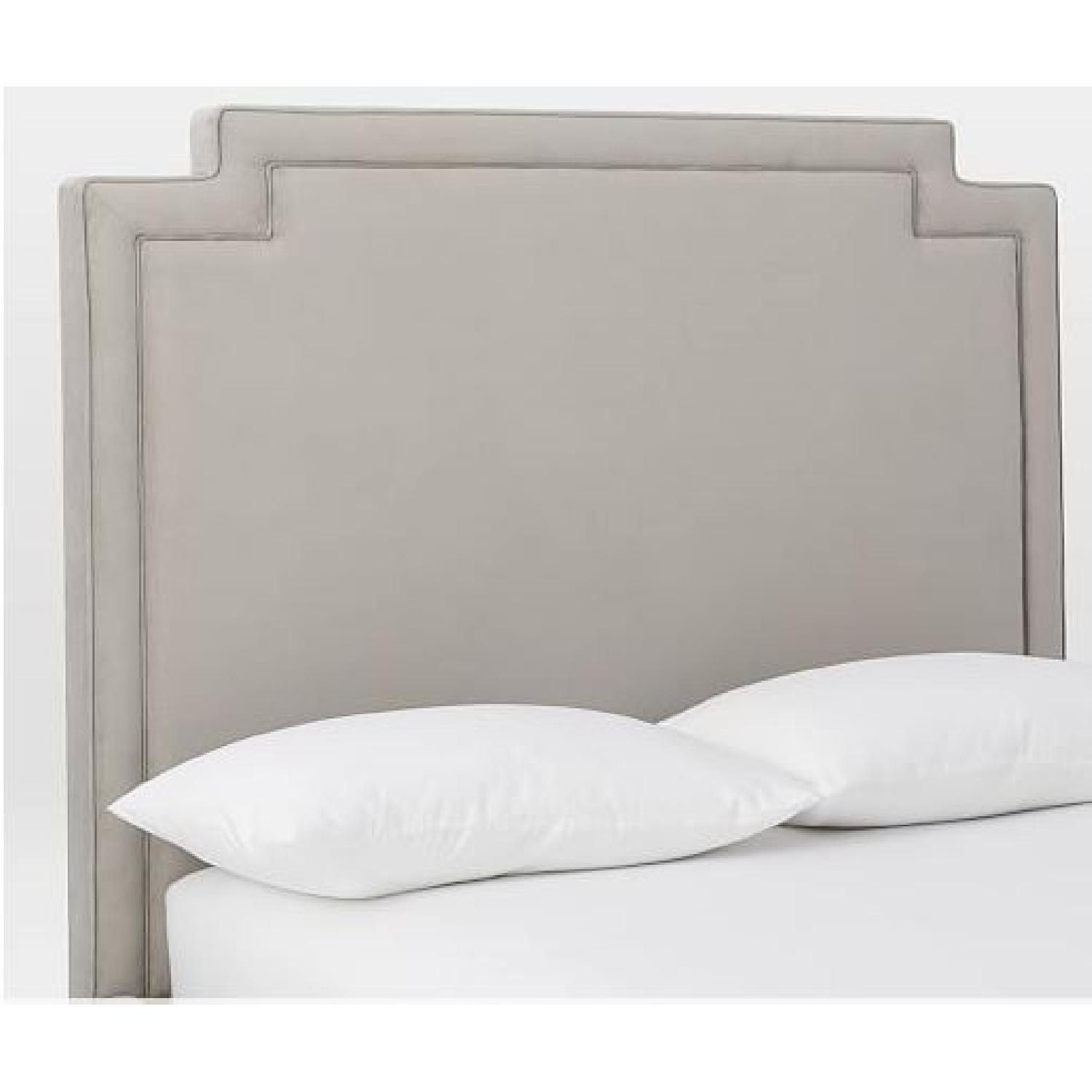 West Elm Harlow Light Gray Queen Bed - image-3