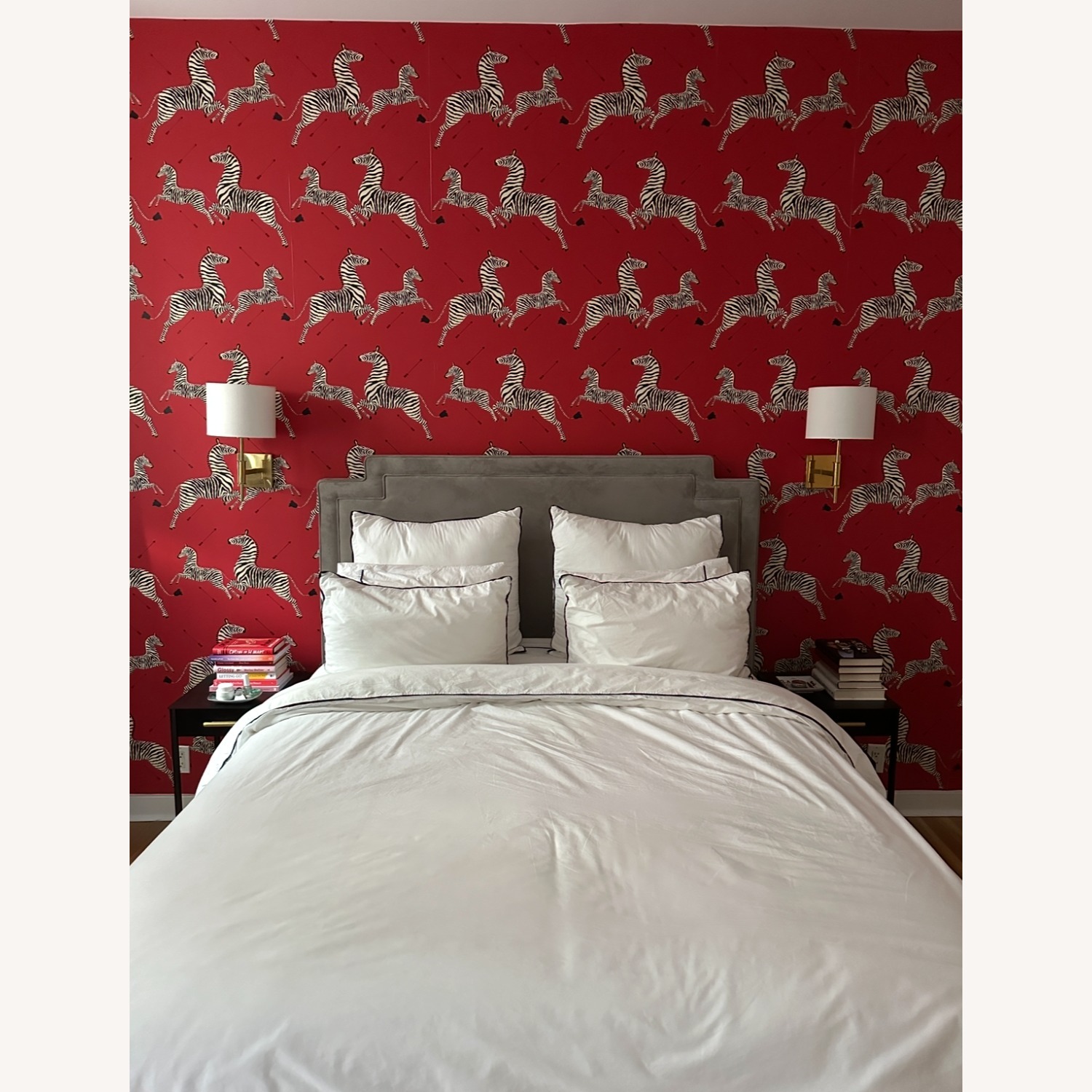 West Elm Harlow Light Gray Queen Bed - image-5