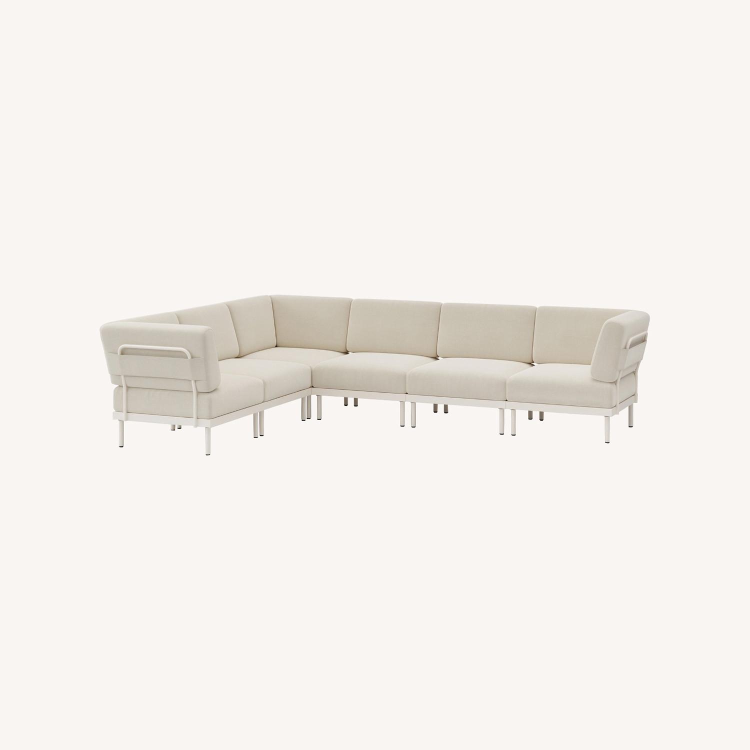 Burrow Relay White Patio Furniture - image-0