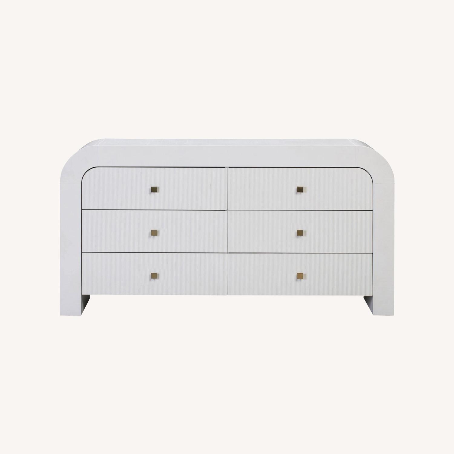 TOV Furniture Hump White Wood Dresser - image-0