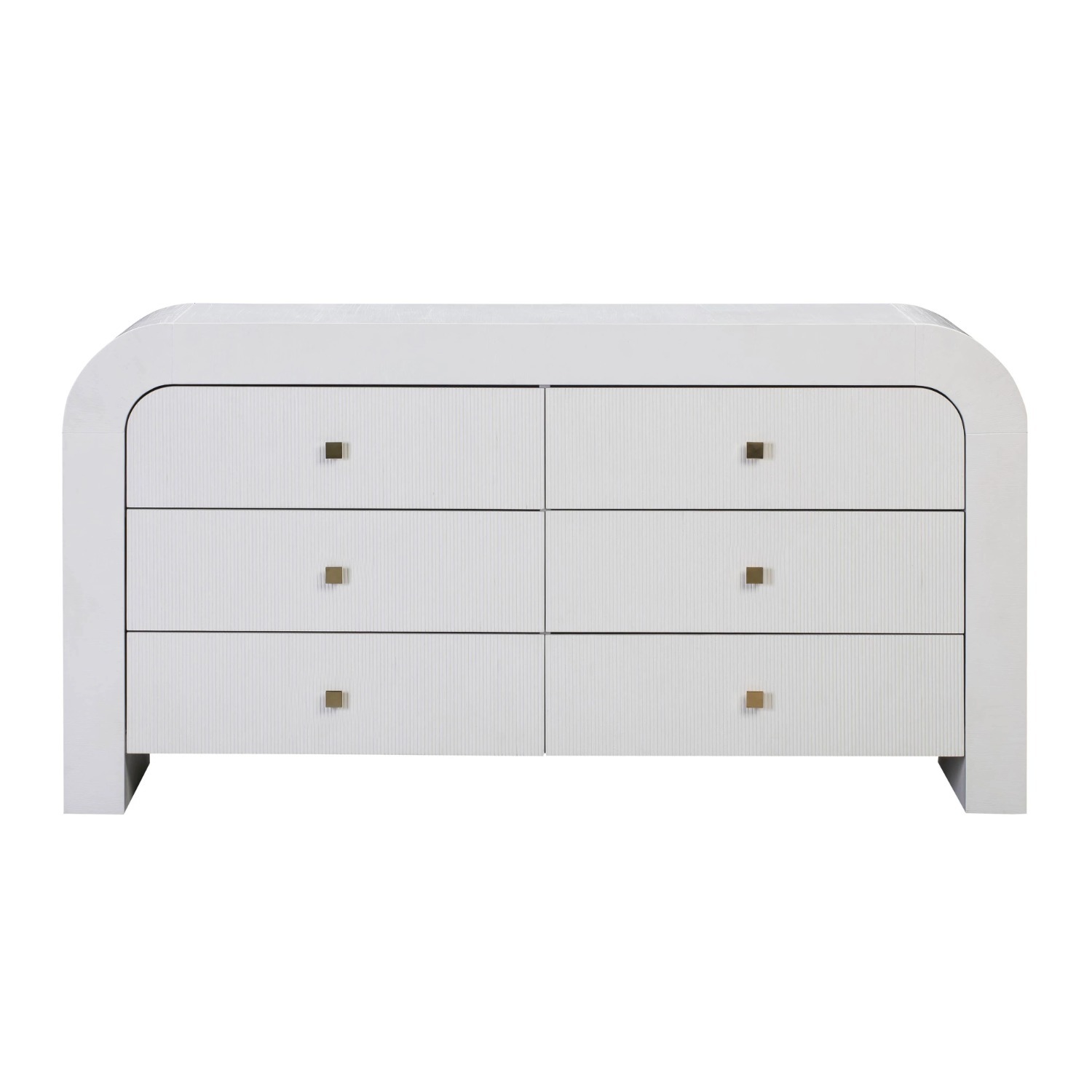 TOV Furniture Hump White Wood Dresser - image-1