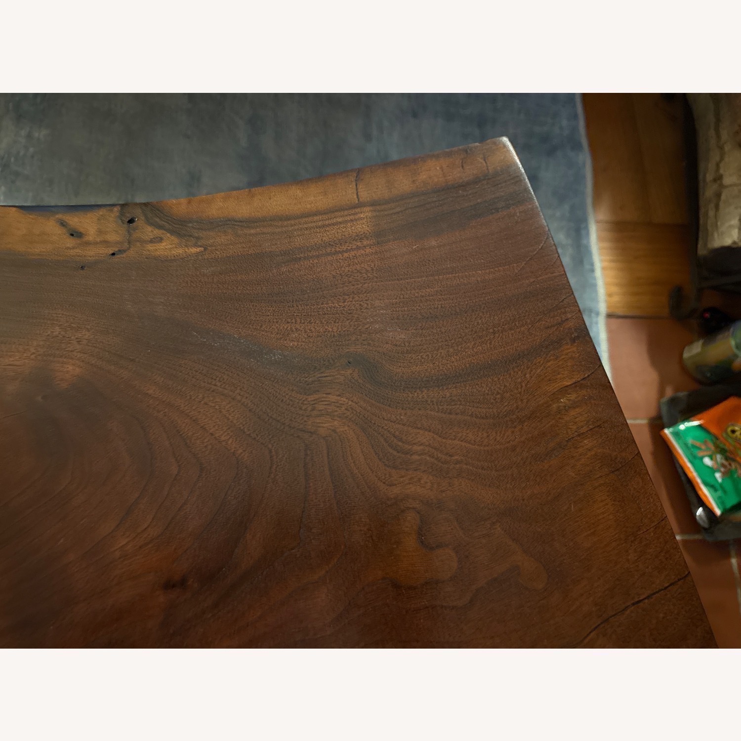 Custom Made Mango Wood Blue Epoxy Coffee Table - image-5