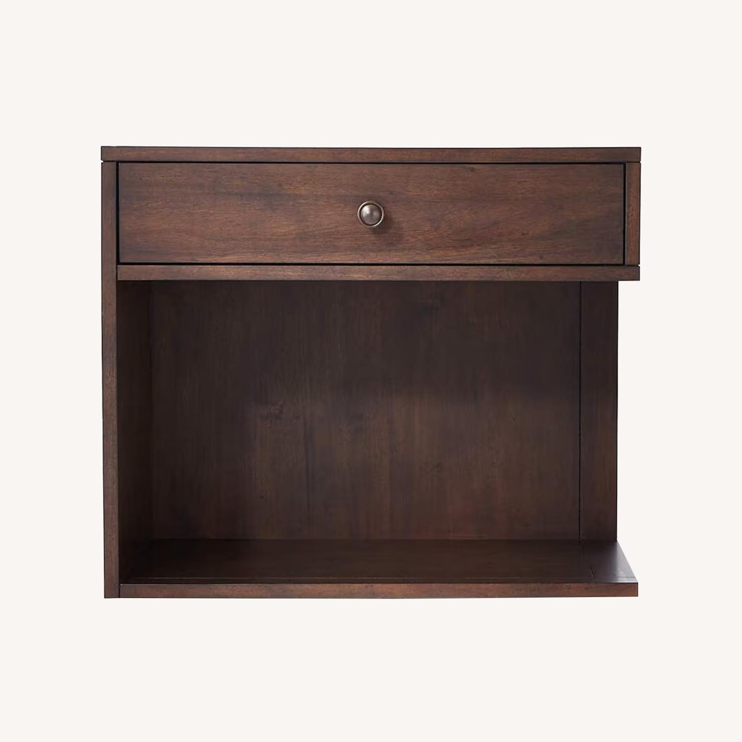 Crate & Barrel Hayden Dark Brown Wood Side Tables - image-0