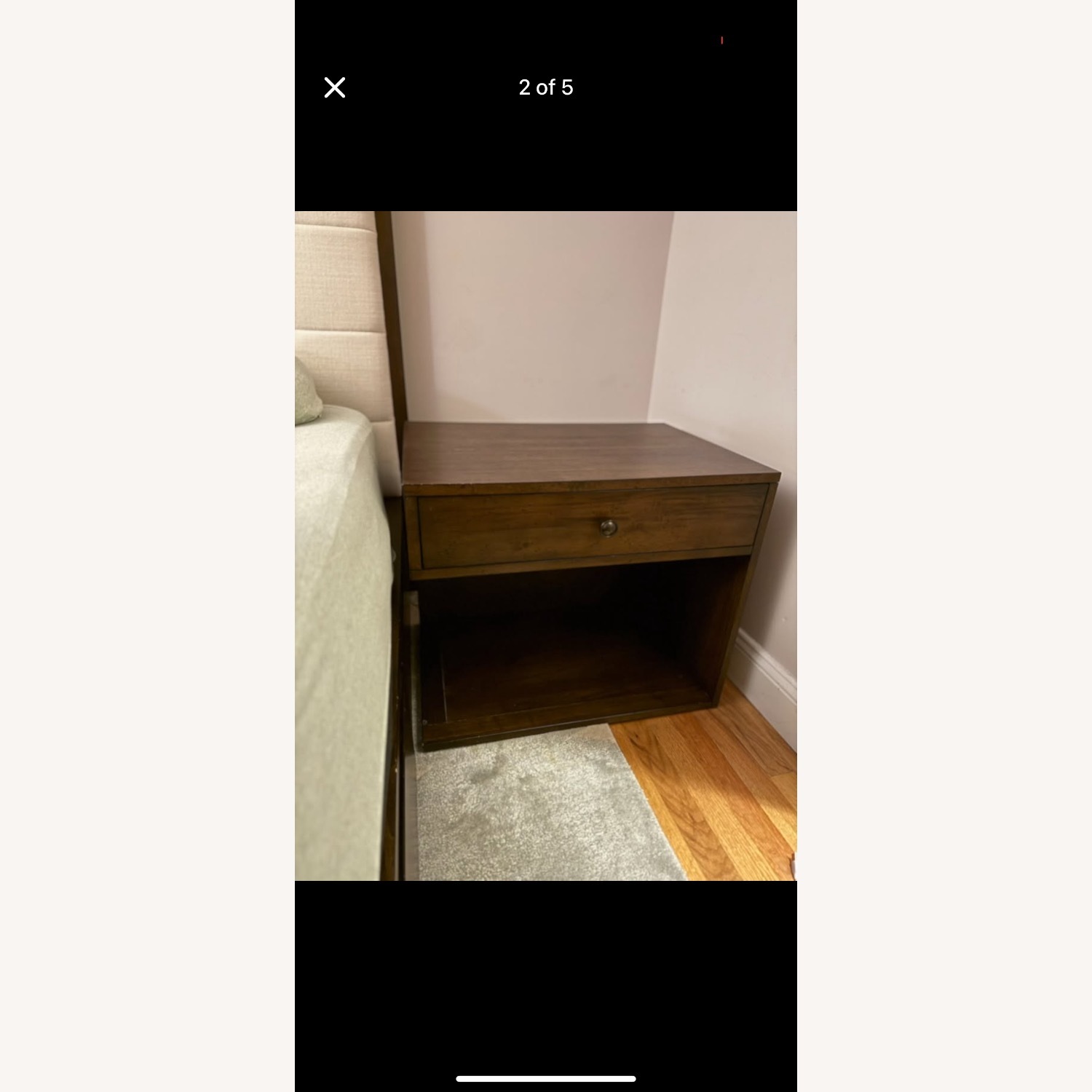 Crate & Barrel Hayden Dark Brown Wood Side Tables - image-3