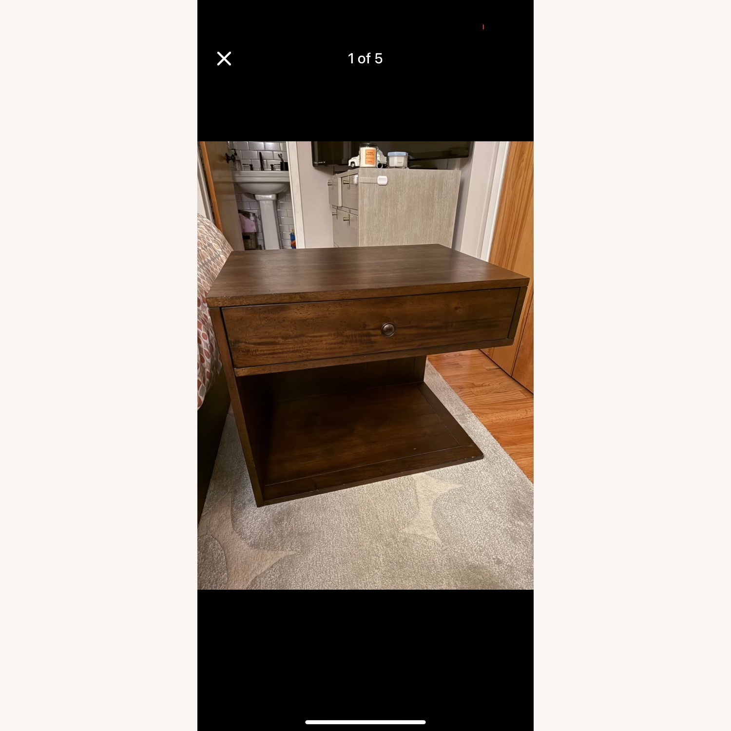 Crate & Barrel Hayden Dark Brown Wood Side Tables - image-4