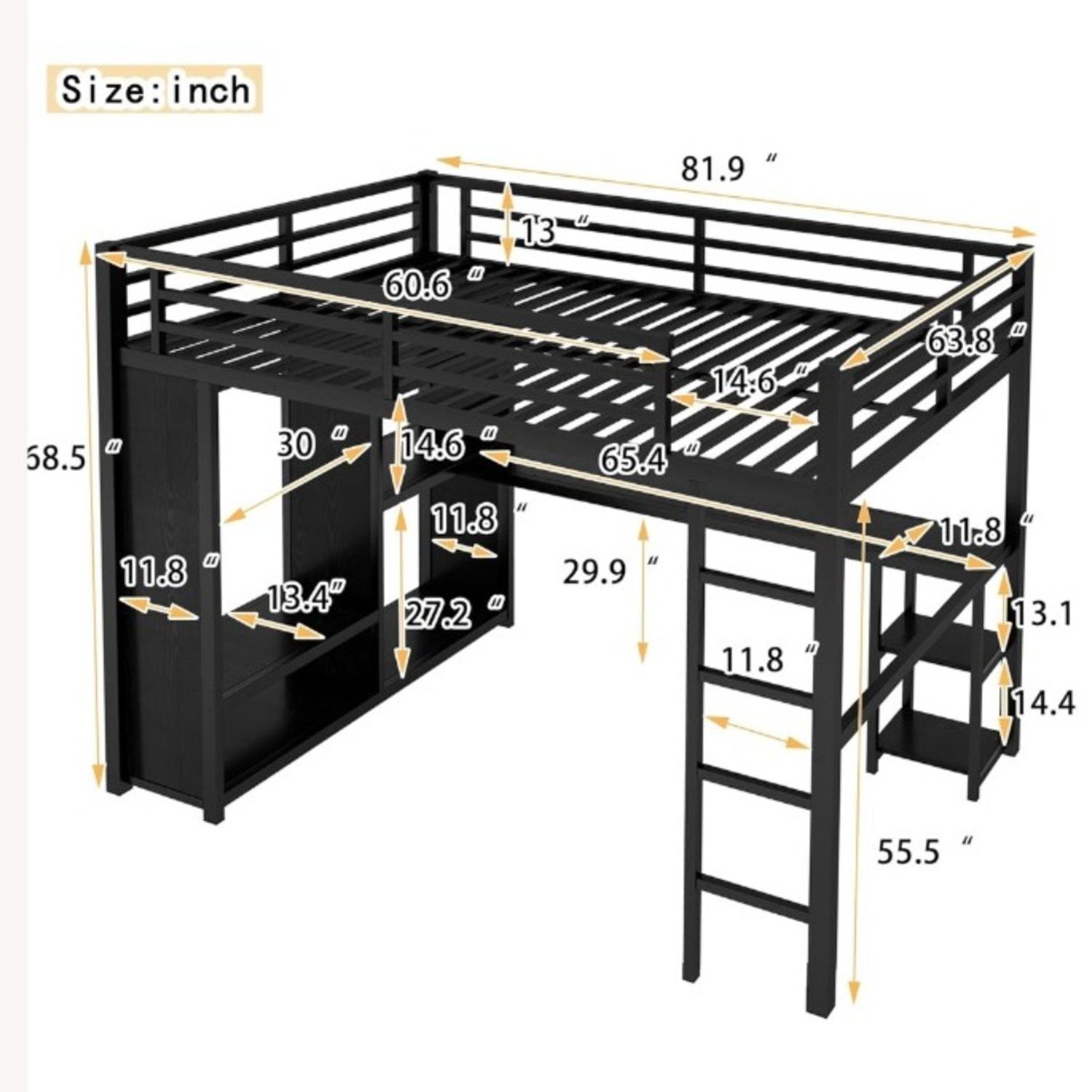 Amazon Queen Loft Bed - image-4