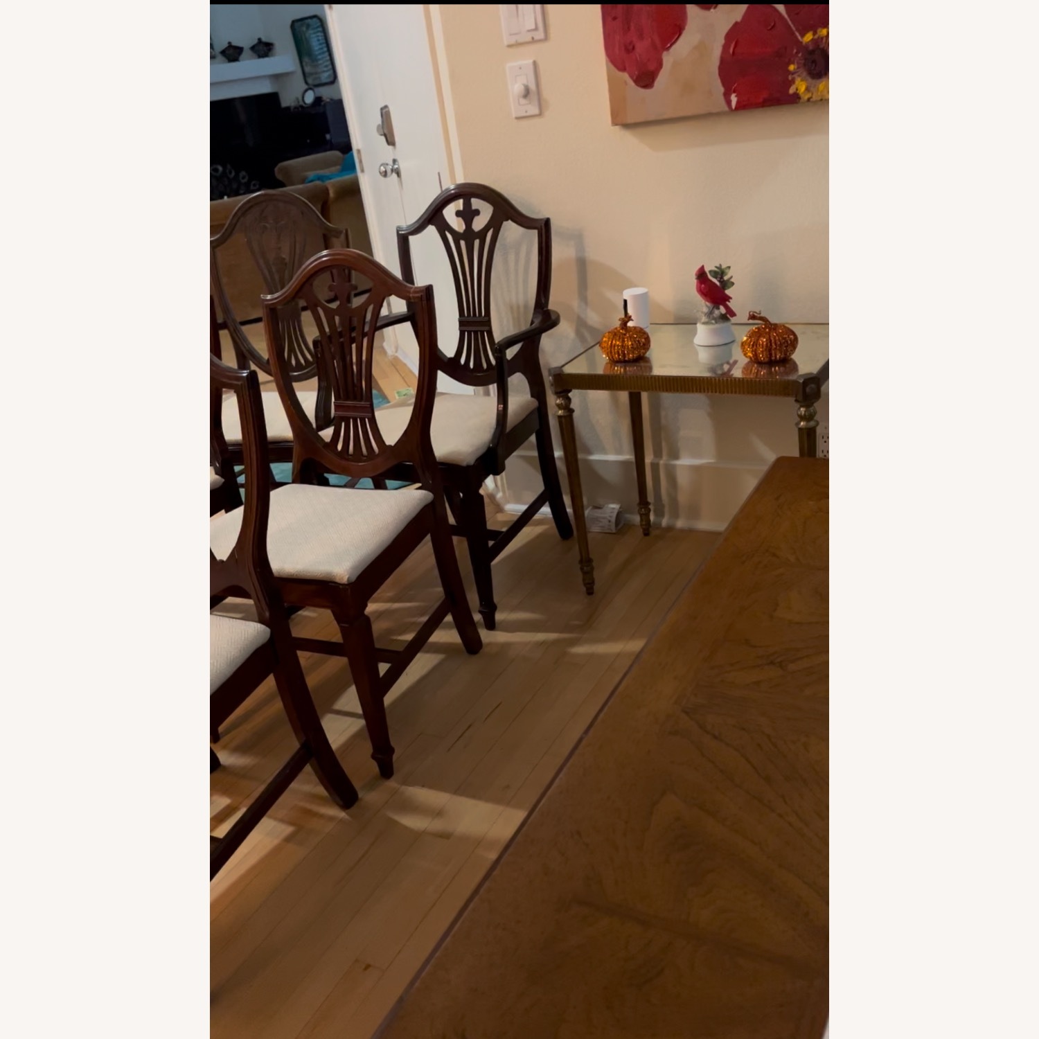 Vintage/Antique Dark Brown Wood Dining Sets - image-2