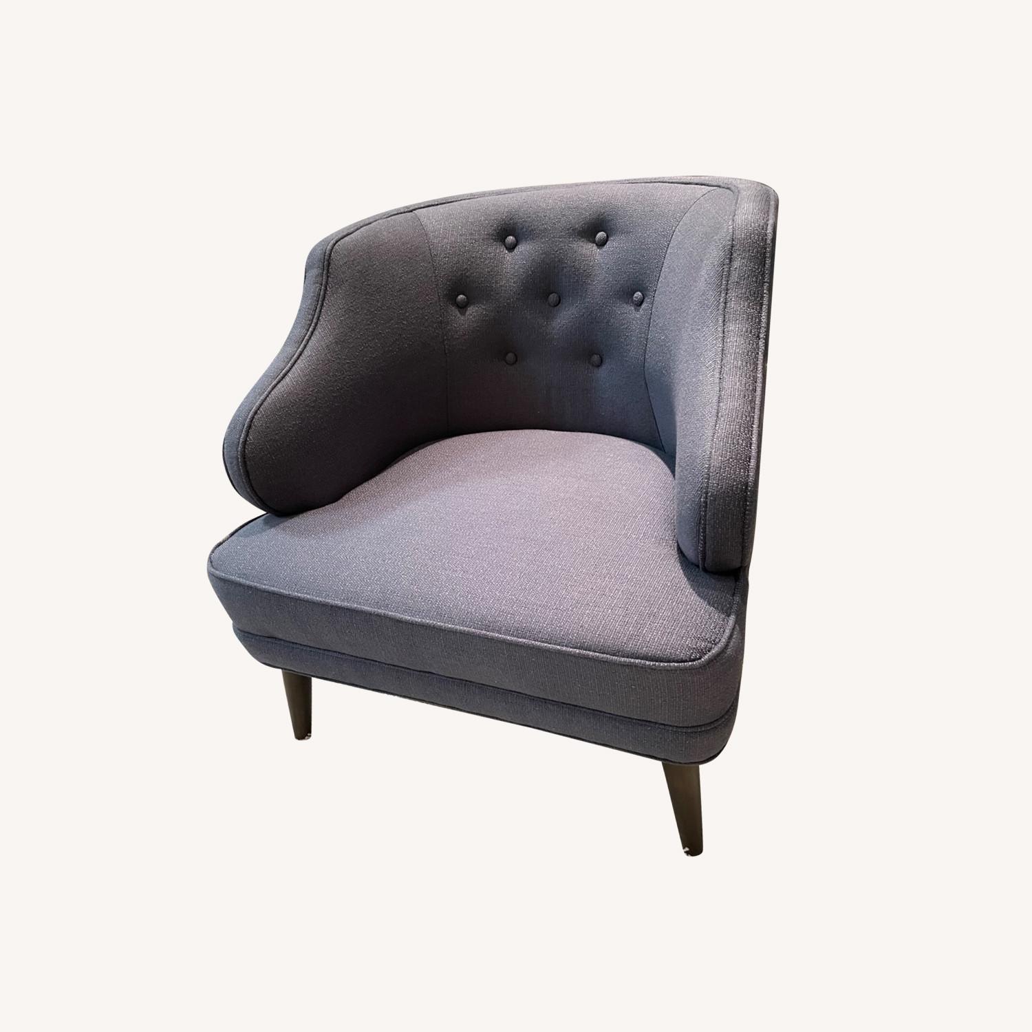 Sherrill Furniture Blue Fabric Accent Chair - image-0