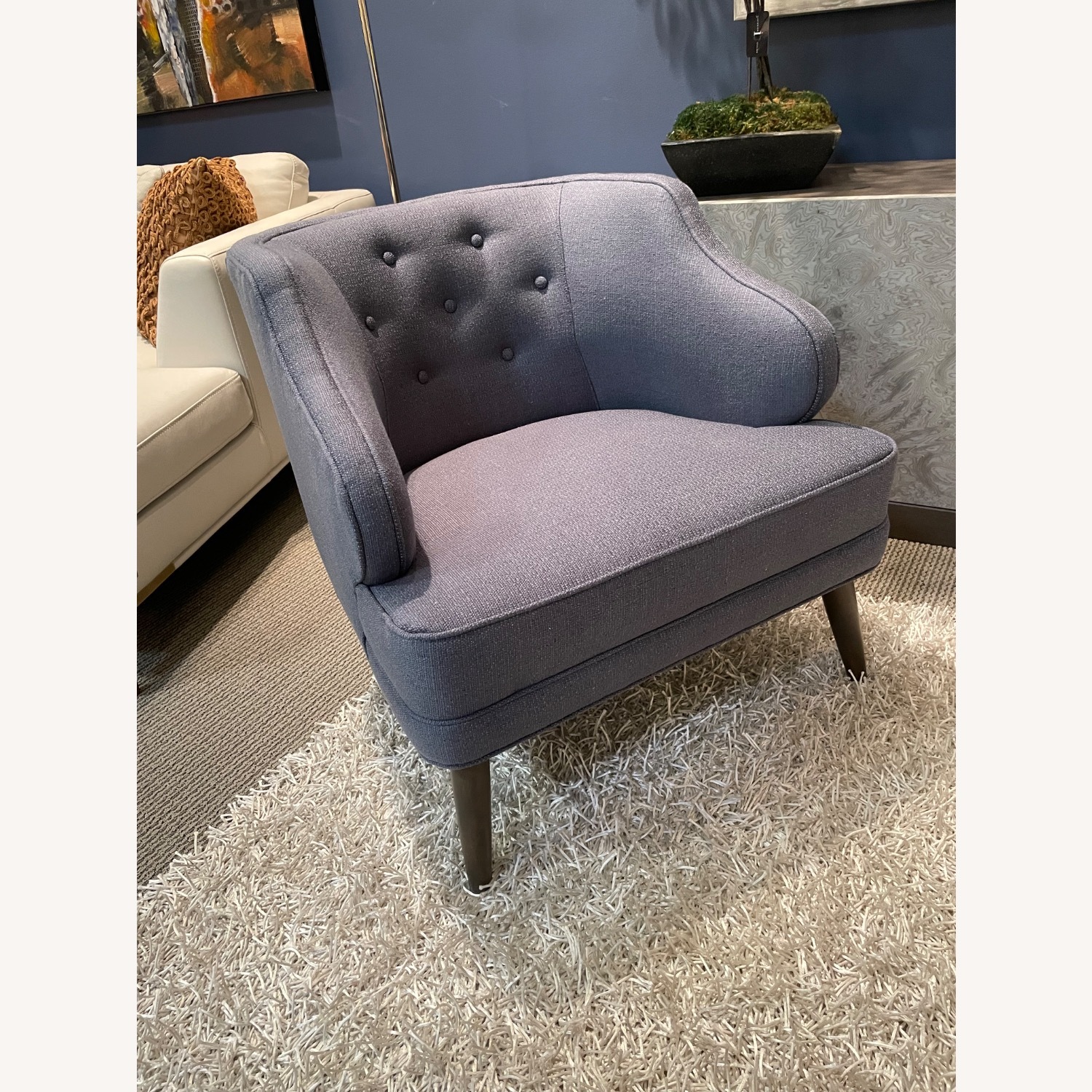 Sherrill Furniture Blue Fabric Accent Chair - image-3