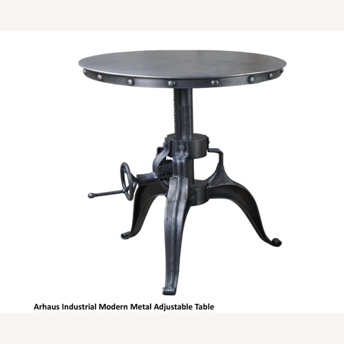 Used Arhaus Light Gray Metal Side Table for sale on AptDeco