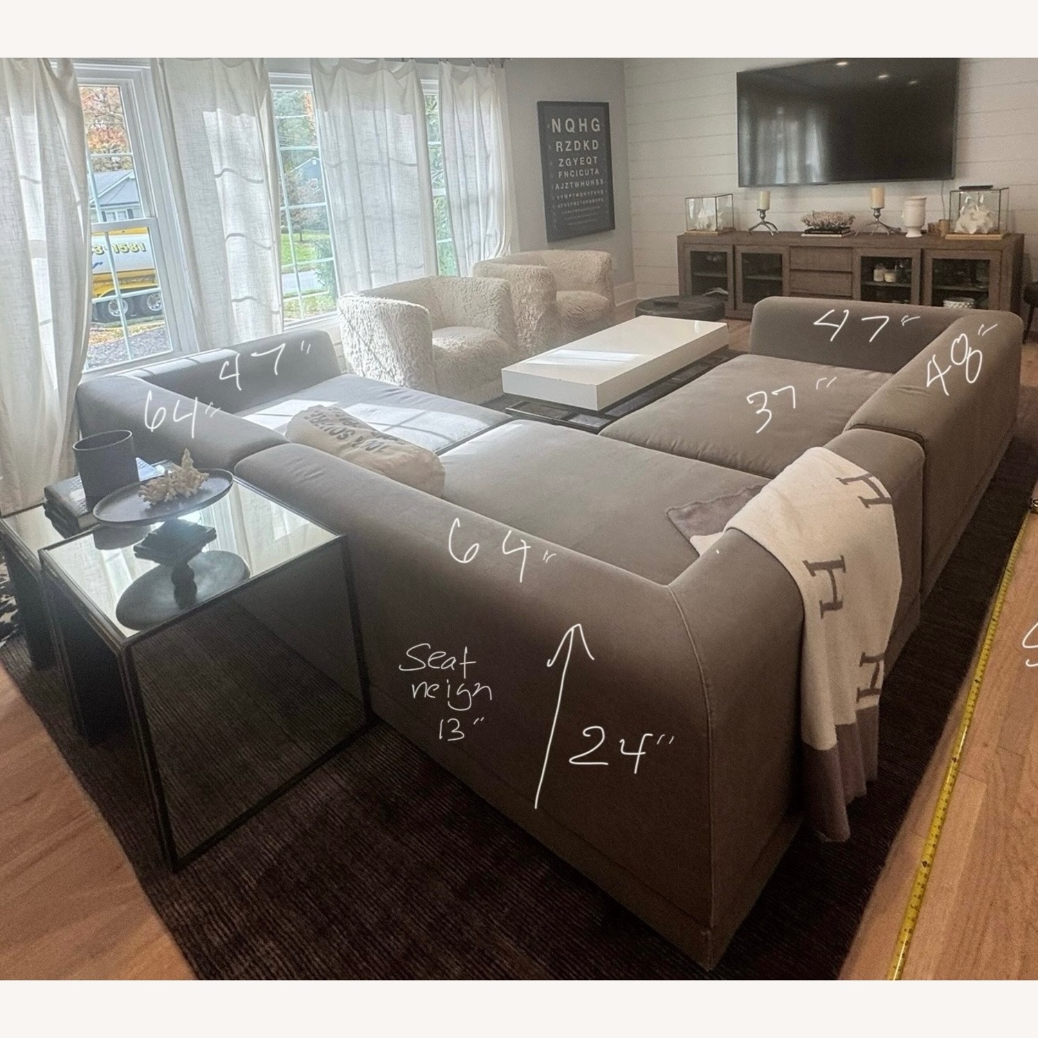 CB2 Faible Dark Gray 3+ Piece Sectional - image-6