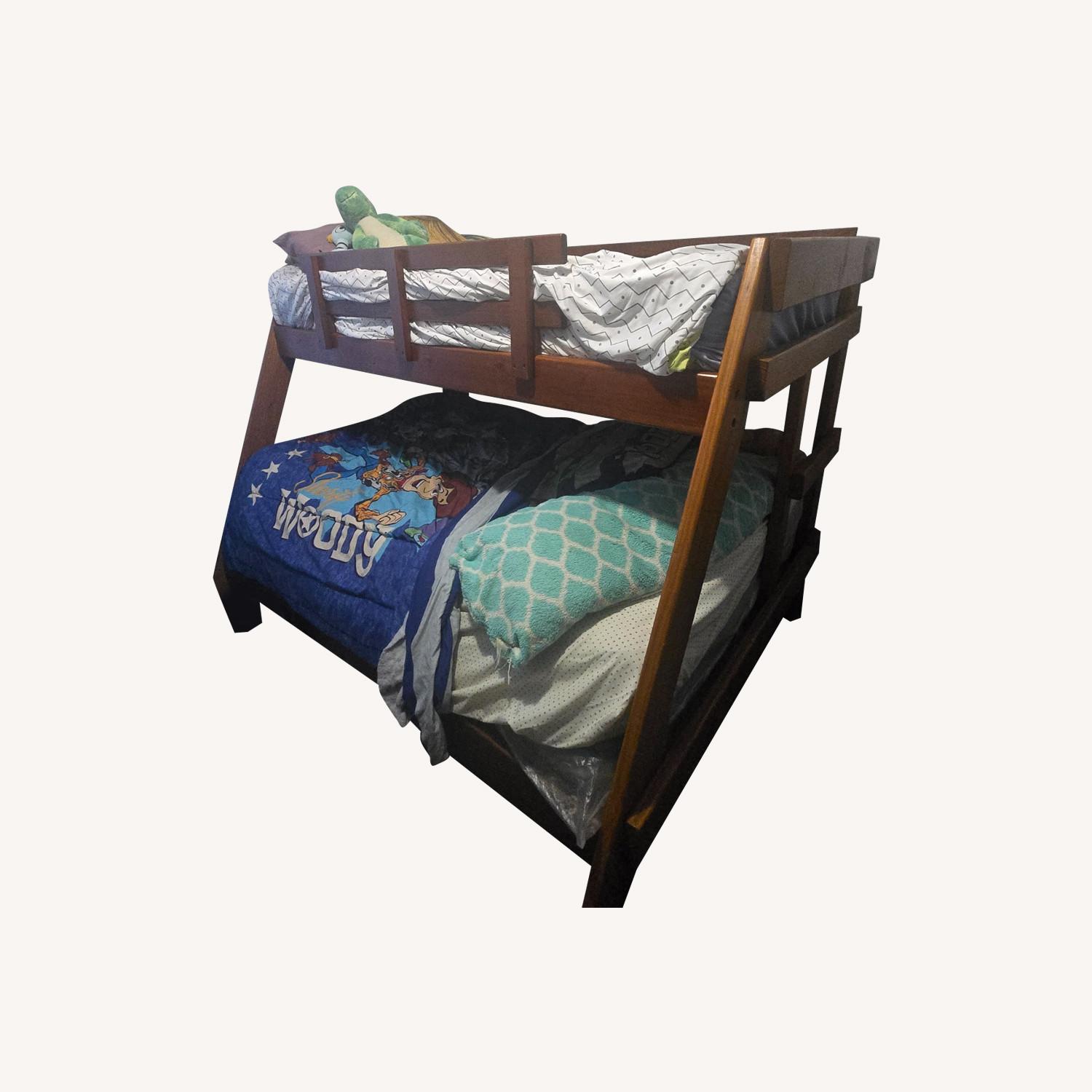 Pottery Barn Natural Wood Bunk Bed - image-0