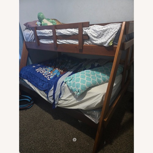Used Pottery Barn Natural Wood Bunk Bed for sale on AptDeco