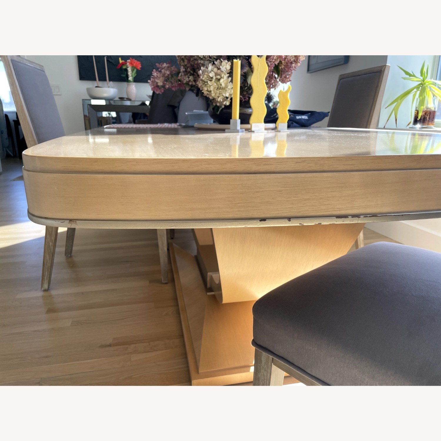 Art Deco Wood Extendable Dining Table - image-4