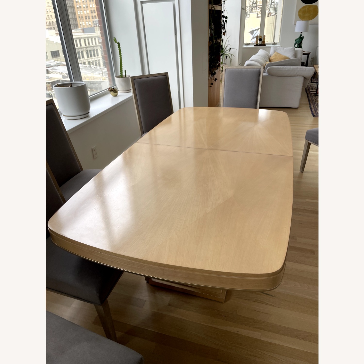 Art Deco Wood Extendable Dining Table - image-2