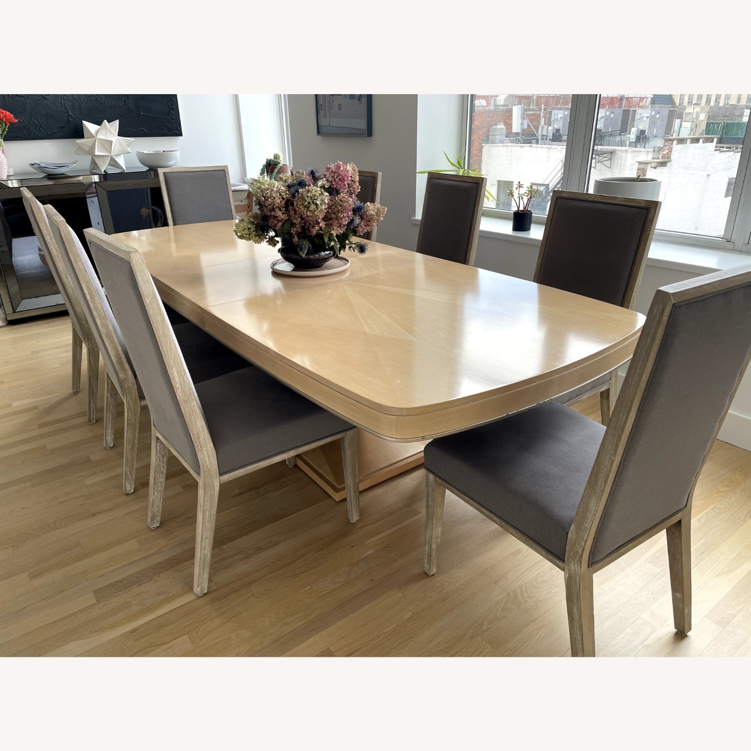 Art Deco Wood Extendable Dining Table - image-1