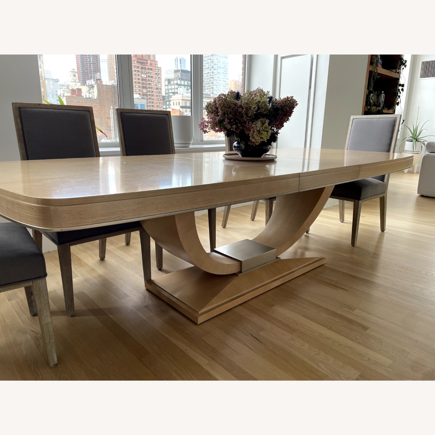 Art Deco Wood Extendable Dining Table - image-3