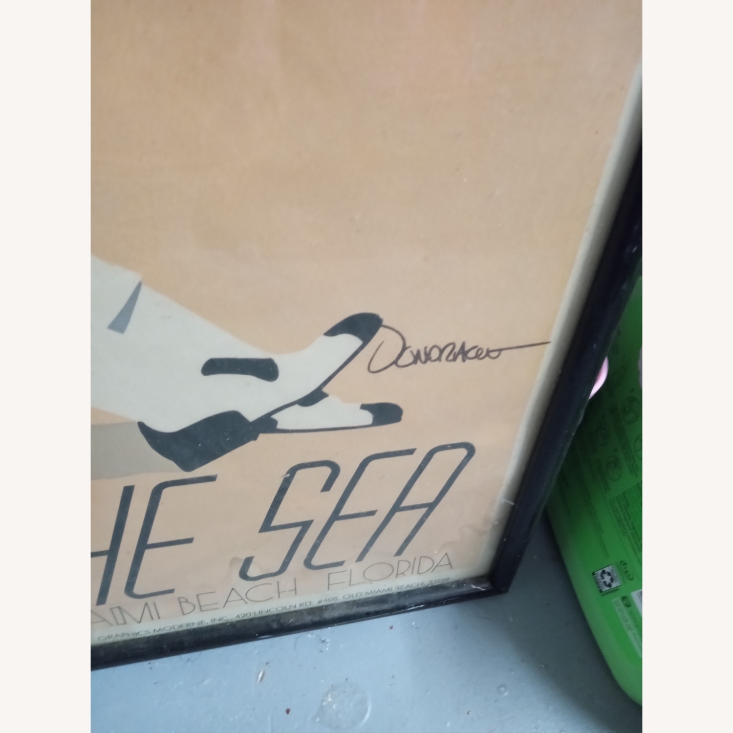 Signed Vondracek Framed Poster Art Deco So Be - image-3