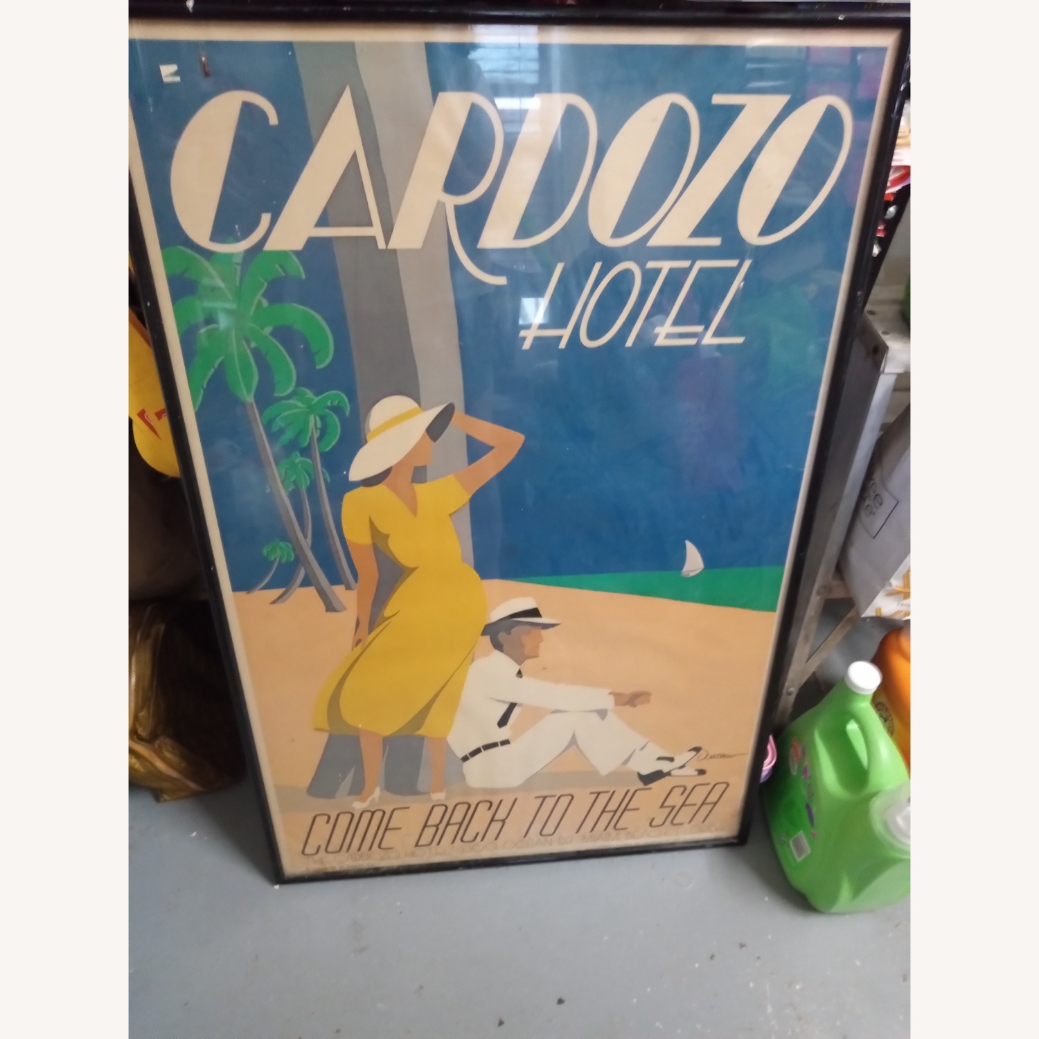 Signed Vondracek Framed Poster Art Deco So Be - image-5