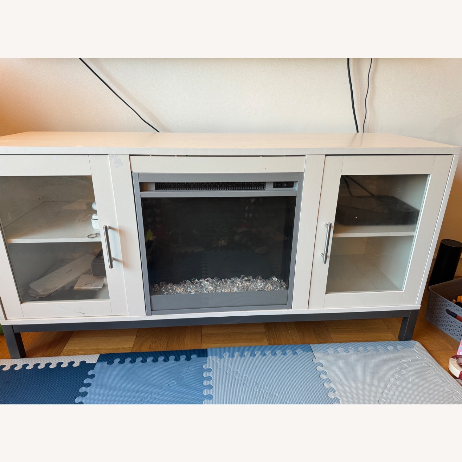 Modern TV Stand With Optional Fireplace - image-4