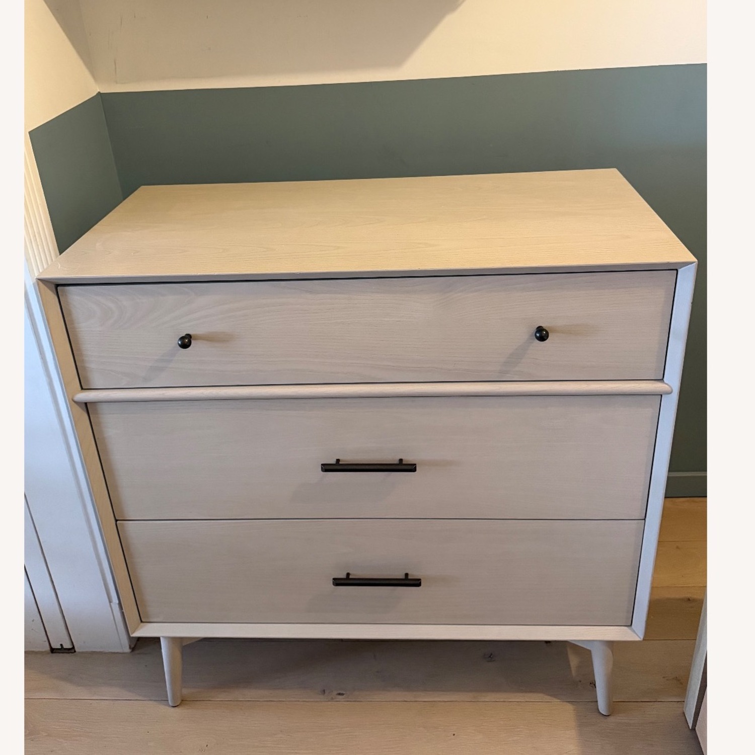 West Elm Light Gray Mid Century Modern Wood Dresser - image-7