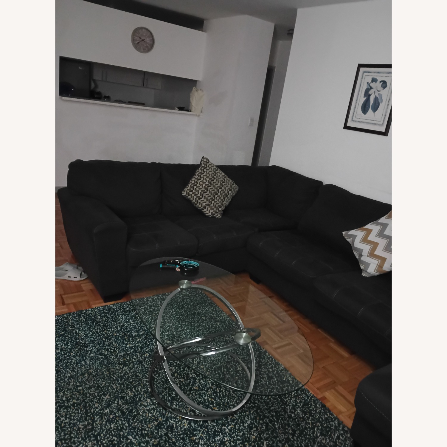 Costsco Black Fabric 3+ Piece Sectional - image-3