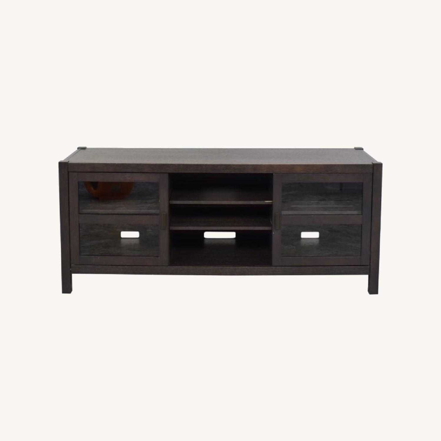 Crate & Barrel Kingston Dark Brown Media Storage - image-0