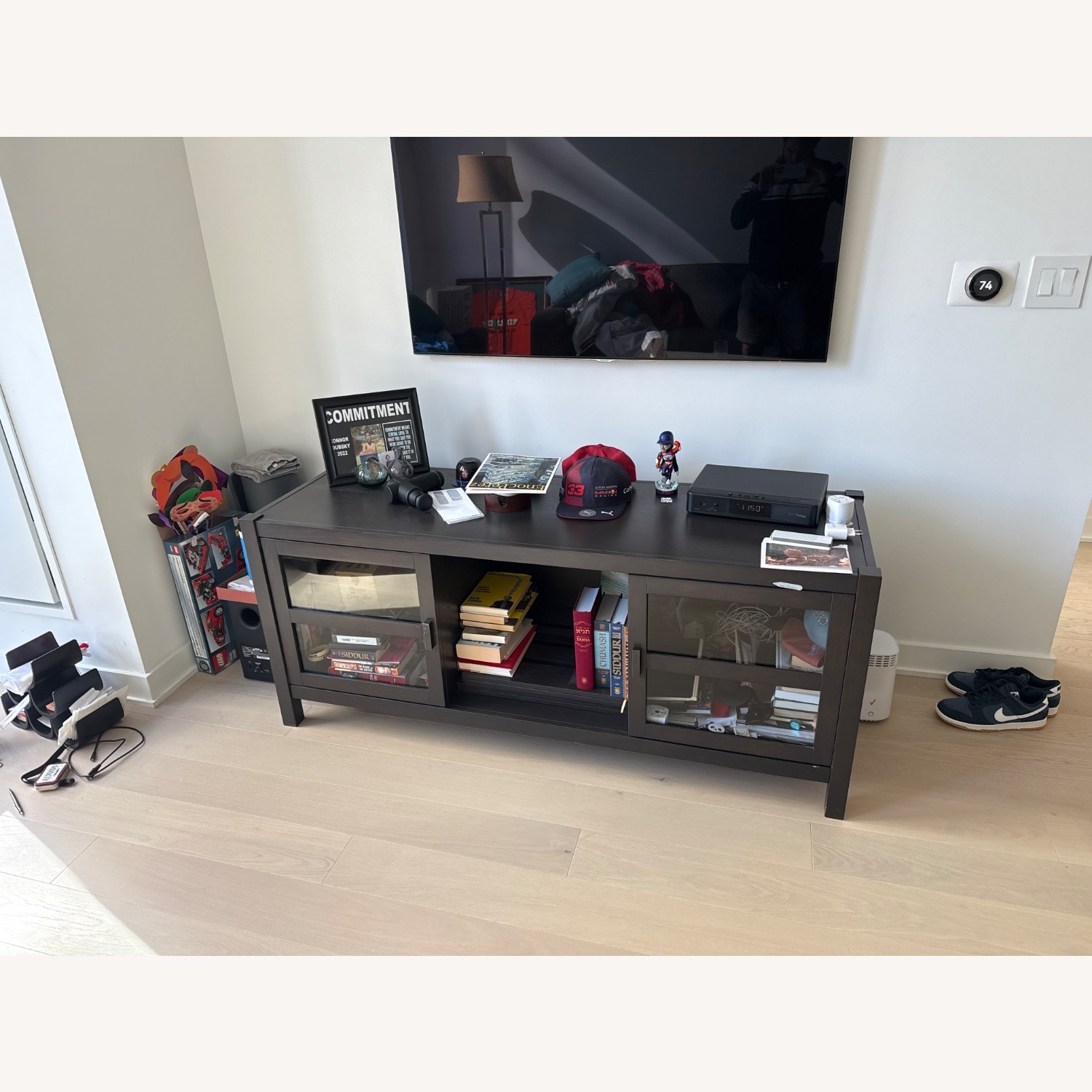 Crate & Barrel Kingston Dark Brown Media Storage - image-2