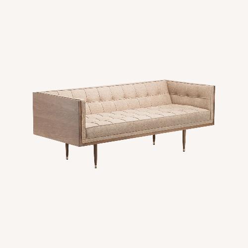Used De La Espada Light Brown Leather 3+ Seater Sofa for sale on AptDeco