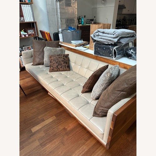 Used De La Espada Light Brown Leather 3+ Seater Sofa for sale on AptDeco