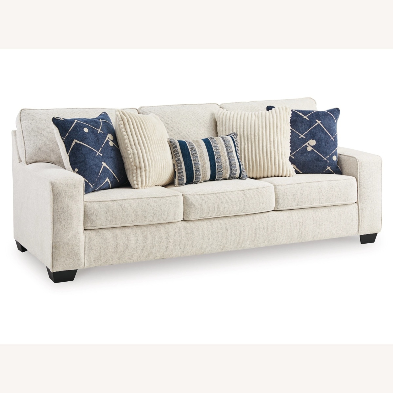 Ashley Furniture White Fabric 3+ Seater Sofa - image-4