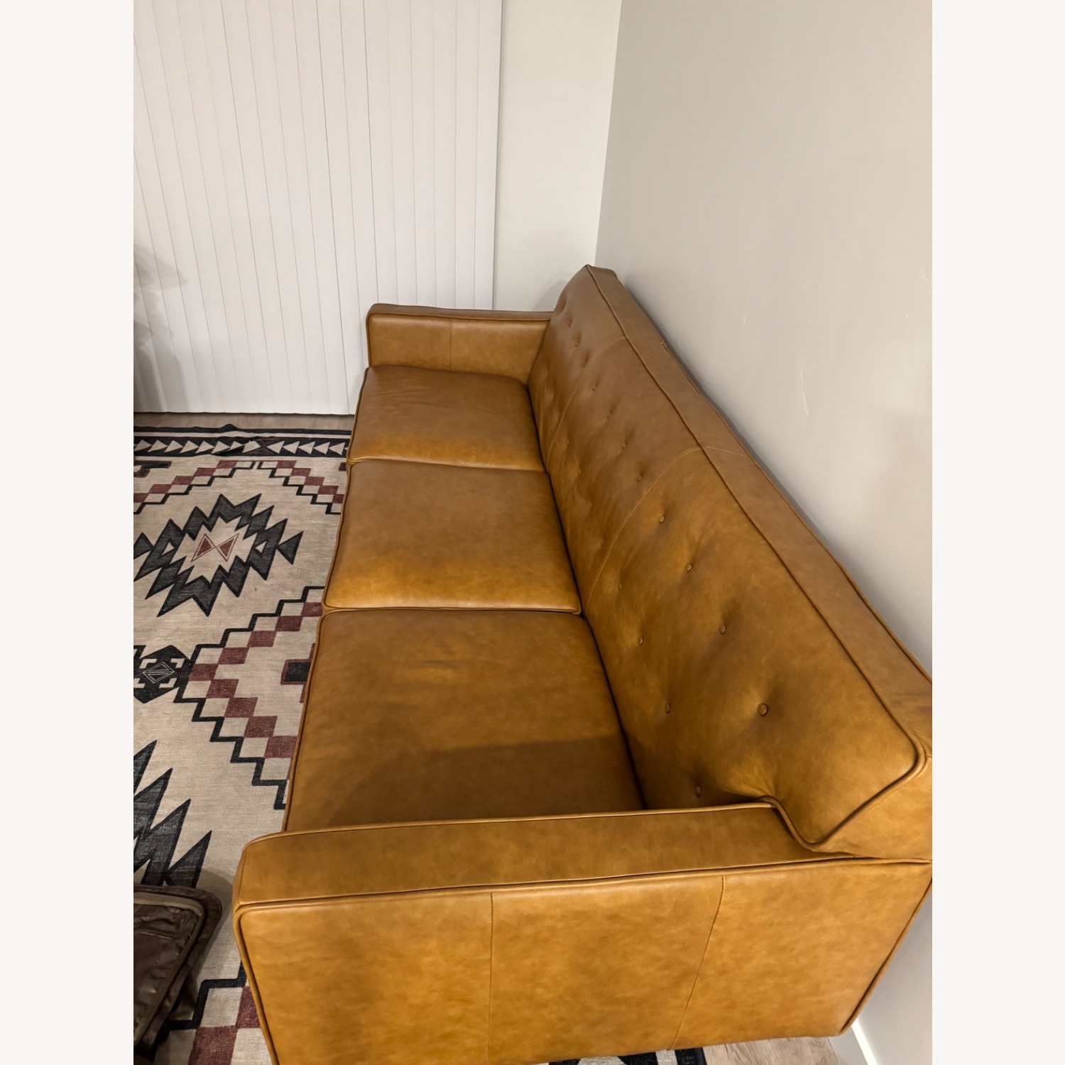 Dark Brown Leather 3+ Seater Sofa - image-2