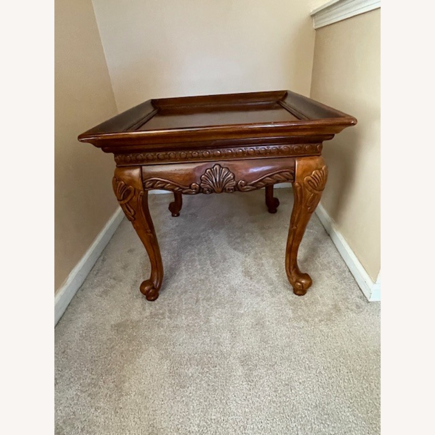 Dark Brown Wood Side Tables - image-2