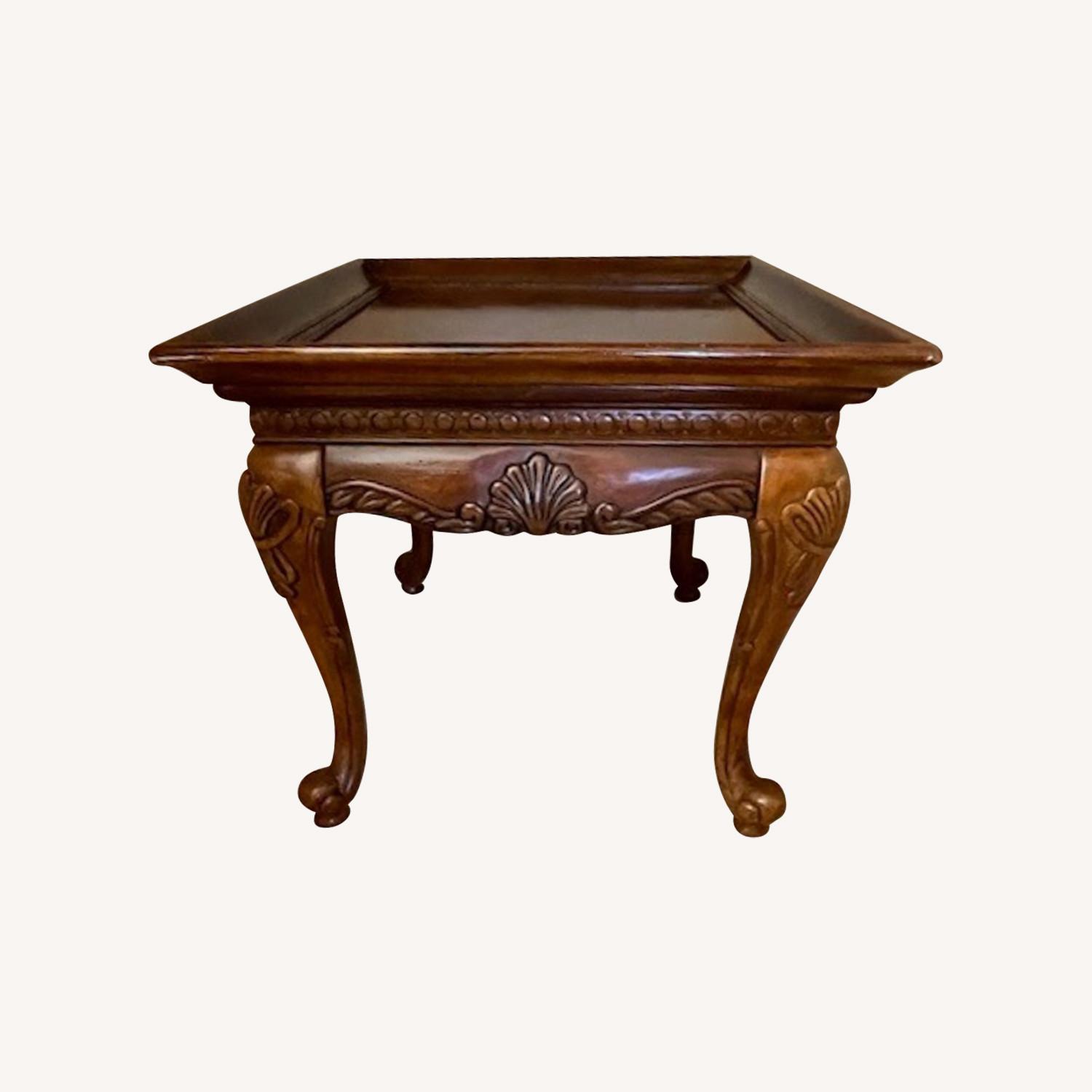 Dark Brown Wood Side Tables - image-0