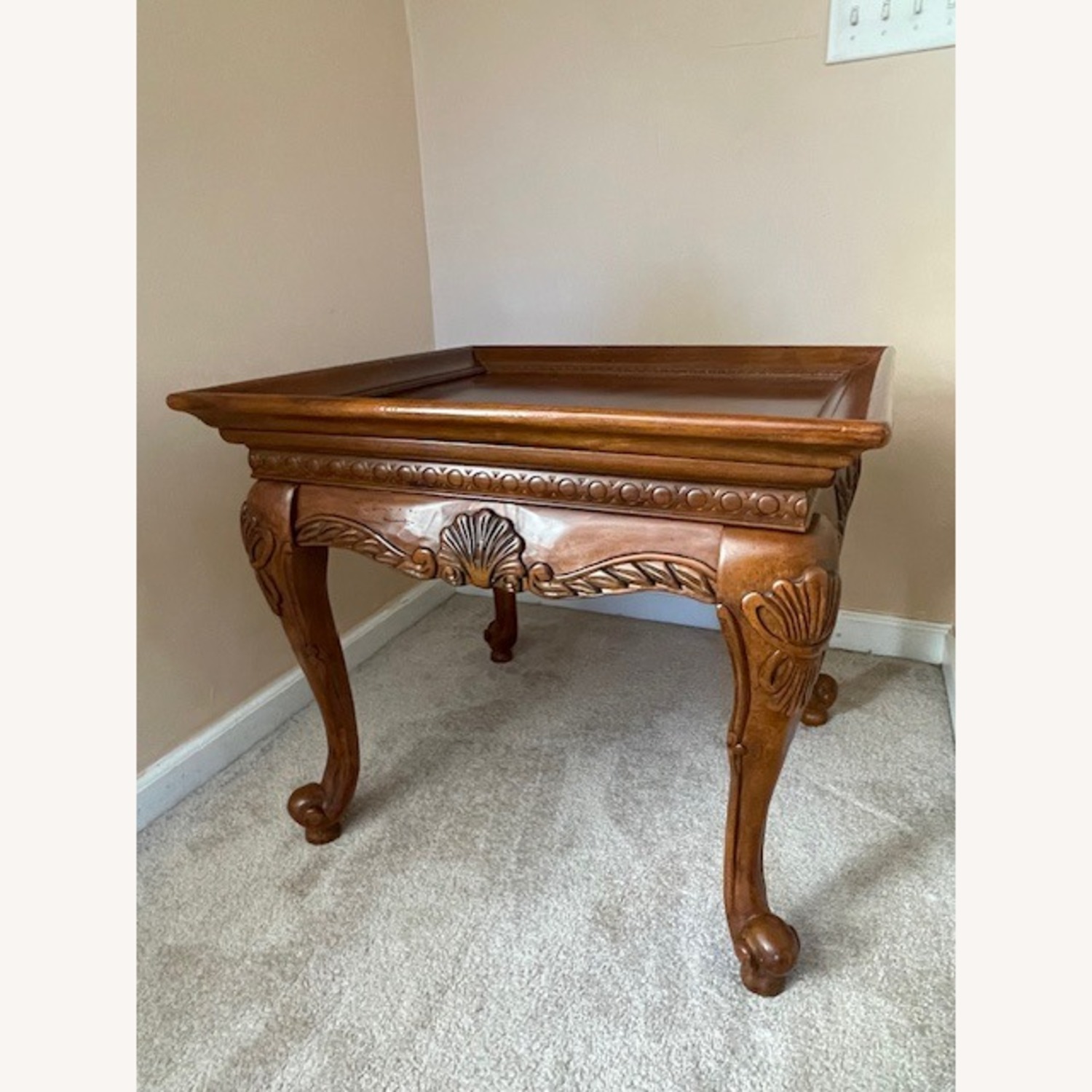 Dark Brown Wood Side Tables - image-1