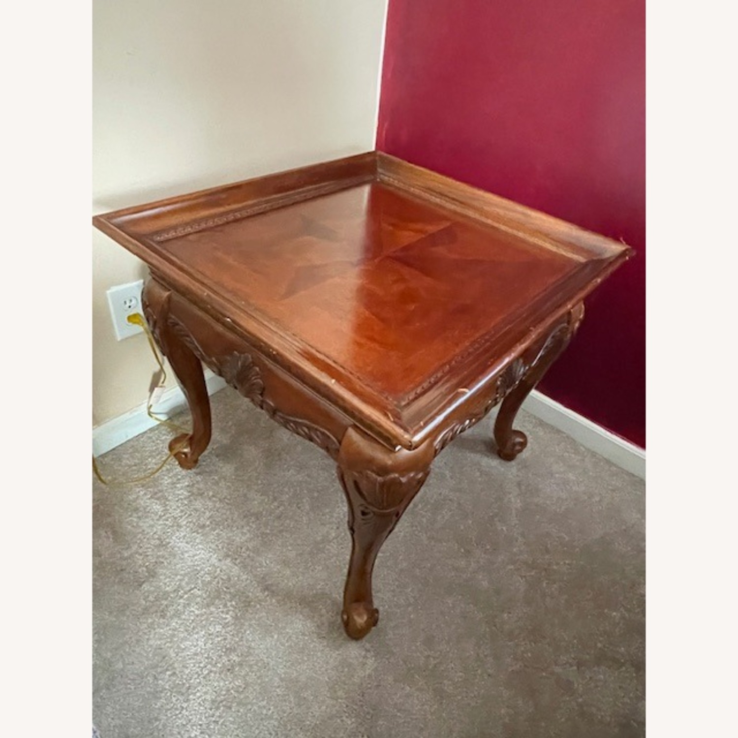 Dark Brown Wood Side Tables - image-3