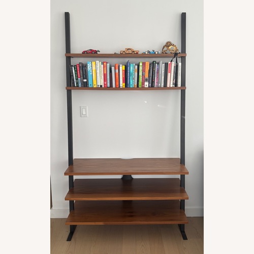 Used Room & Board Gallery Leaning Dark Brown Wood Media Storage for sale on AptDeco