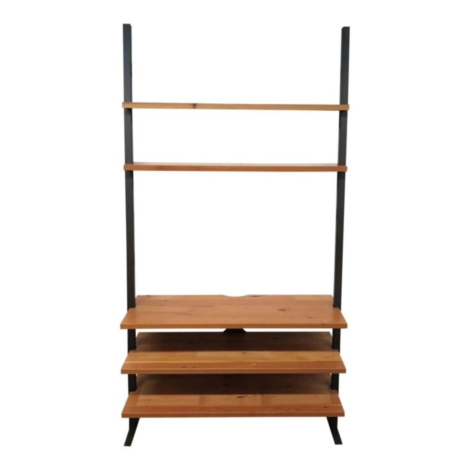 Room & Board Gallery Leaning Dark Brown Wood Media Storage - image-4