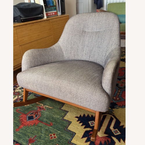 Used Article Embrace Light Gray Fabric Armchair for sale on AptDeco